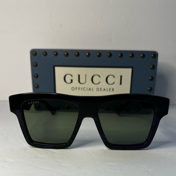 Gucci Men's GG0962Sm Acetate Rectangle Sunglasses - Picture 7 of 16